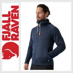 Fjallraven Ovik Fleece Hoodie Jacket blue